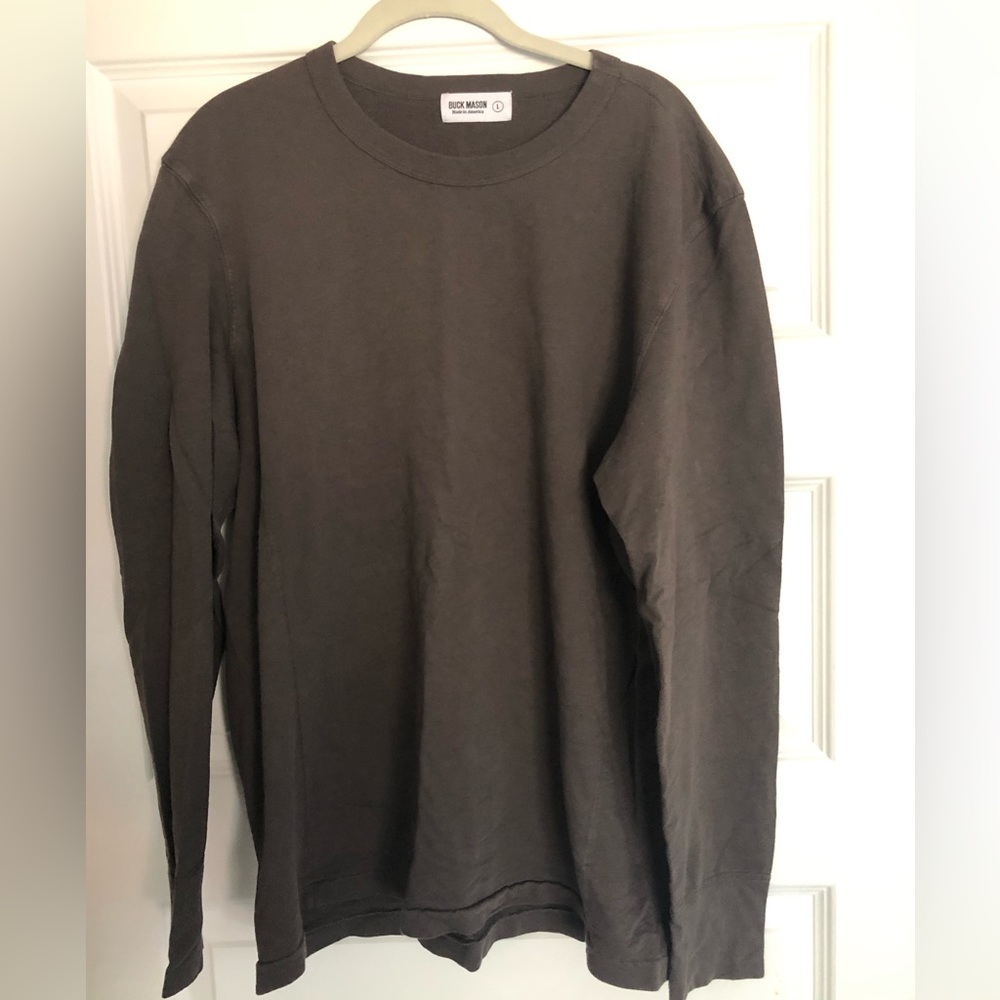 Buck Mason Long Sleeve Crew Neck Tee
